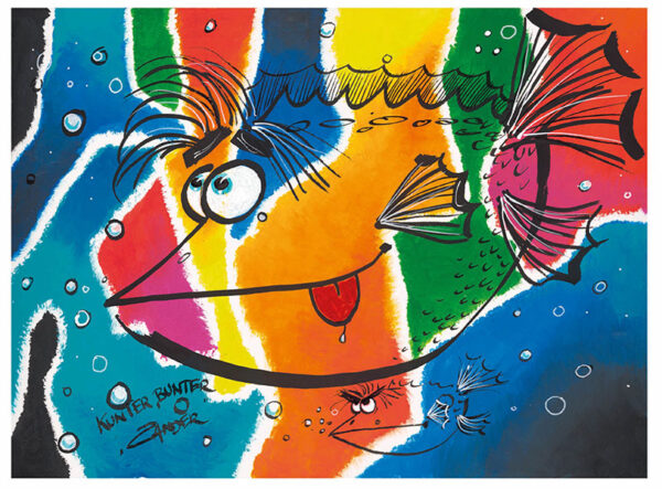 Frank Zander KUNTERBUNTER ZANDER - original Grafik handsigniert