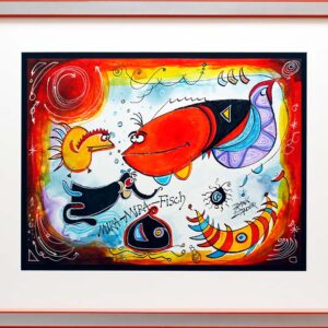 Frank Zander - MIRA-MIRA FISCH - Handgemaltes Original Aquarell
