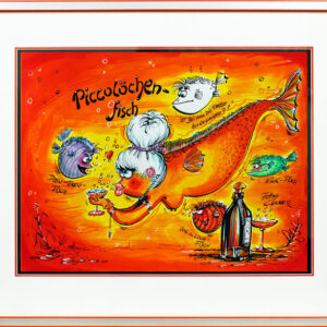 Frank Zander - Piccolöchen-Fisch - Handgemaltes Original Aquarell