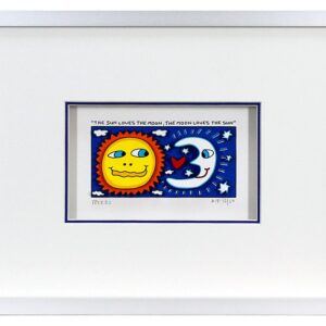 James Rizzi THE SUN LOVES THE MOON. Original 3D Grafik drucksigniert