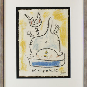 Helge Schneider - KATZENKLO original Kohlezeichnung auf Büttenpapier
