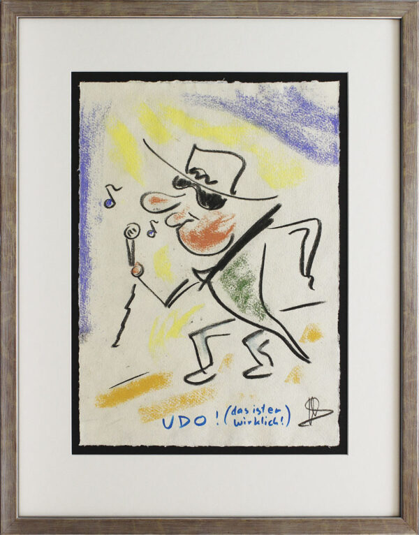 Helge Schneider - Udo ! das ist er wirklich - original Kohlezeichnung auf Bütten...