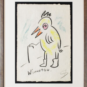 Helge Schneider - WINNETOU original Kohlezeichnung auf Büttenpapier