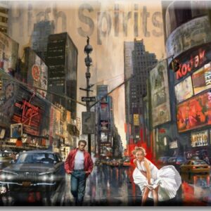 Original Leinwand-Mischtechnik - James Dean und Marilyn Monroe - High Spirits- v...
