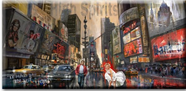 Original Leinwand-Mischtechnik - James Dean und Marilyn Monroe - High Spirits- v...