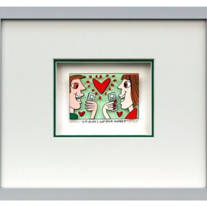 James Rizzi - I'M GLAD I GOT YOUR NUMBER - Original 3D Bild drucksigniert-alurah...