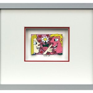 James Rizzi - LOVE YA - Original 3D Bild drucksigniert