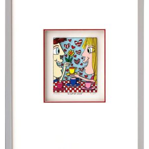 James Rizzi - A CUP OF LOVE  - Original 3D Bild drucksigniert