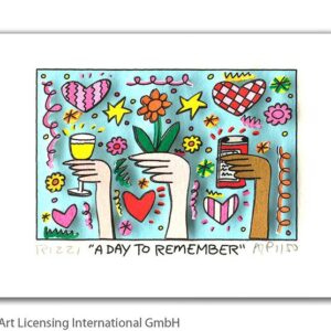 James Rizzi - A DAY TO REMEMBER  - Original 3D Bild drucksigniert - ohne Rahmen ...