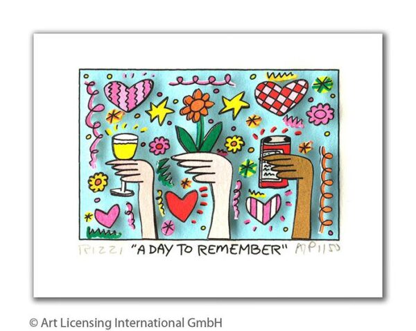 James Rizzi - A DAY TO REMEMBER  - Original 3D Bild drucksigniert - ohne Rahmen ...