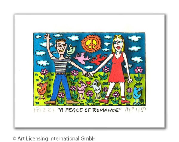 James Rizzi - A PEACE OF ROMANCE  - Original 3D Bild drucksigniert - ohne Rahmen...