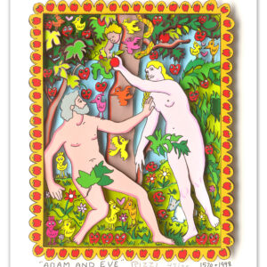 James Rizzi - ADAM AND EVE - Original 3D Bild drucksigniert