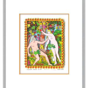 James Rizzi - ADAM AND EVE - Original 3D Bild drucksigniert