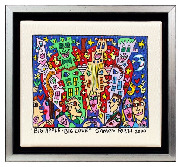 James Rizzi BIG APPLE BIG LOVE - 2D-Pigmentdruck