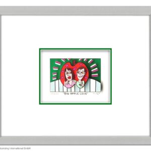 James Rizzi - BIG APPLE LOVE  - Original 3D Bild drucksigniert