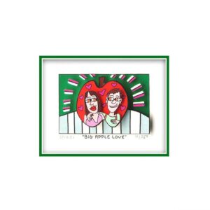 James Rizzi - BIG APPLE LOVE  - Original 3D Bild drucksigniert