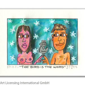 James Rizzi - THE BIRD IS THE WORD - Original 3D Bild drucksigniert