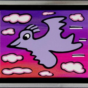 James Rizzi BIRD - VIOLET ON PURPLE - 2D-Pigmentdruck