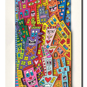 James Rizzi - BORDERLESS BUILDINGS - Original 3D Bild drucksigniert