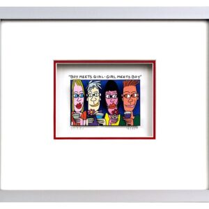 James Rizzi - BOY MEETS GIRL - GIRL MEETS BOY  - Original 3D Bild drucksigniert ...