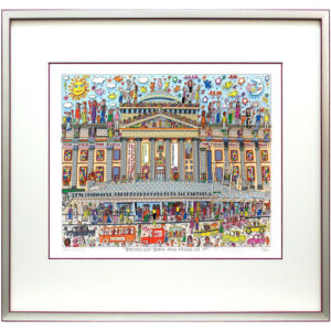 James Rizzi Brooklyn born and proud of it Orig. 3D Bild drucksigniert-Silber-vio...