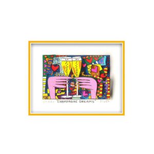James Rizzi - CHAMPAGNE DREAMS - Original 3D Bild drucksigniert - ohne Rahmen PP...