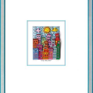 James Rizzi - CITY DAY SKY - Original 3D Bild drucksigniert