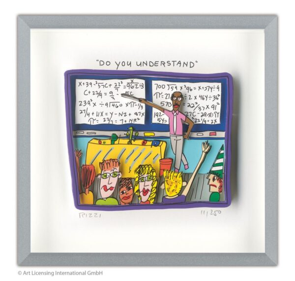 James Rizzi - DO YOU UNDERSTAND - Original 3D Bild drucksigniert