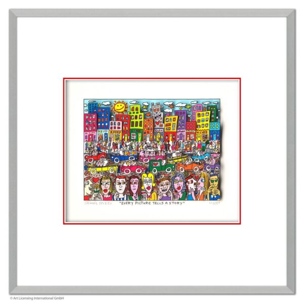James Rizzi - EVERY PICTURE TELLS A STORY - Original 3D Bild drucksigniert