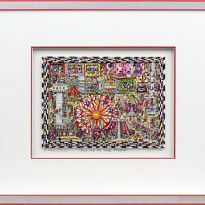 James Rizzi - FLY ME TO THE MOON - Original 3D Bild drucksigniert