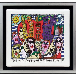 James Rizzi GET INTO THE BIG APPLE - 2D-Pigmentdruck