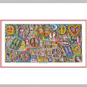 James Rizzi - GIVE PEACE A CHANCE - Original 3D Bild drucksigniert
