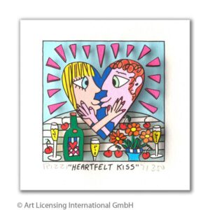 James Rizzi - HEARTFELT KISS  - Original 3D Bild drucksigniert - ohne Rahmen PP-...