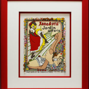 James Rizzi - JANE AVRIL AT THE JARDIN DE PARIS - Original 3D Bild HANDSIGNIERT