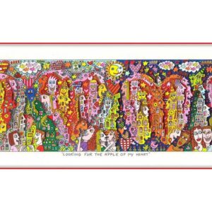 James Rizzi - LOOKING FOR THE APPLE OF MY HEART - Original 3D Bild drucksigniert...
