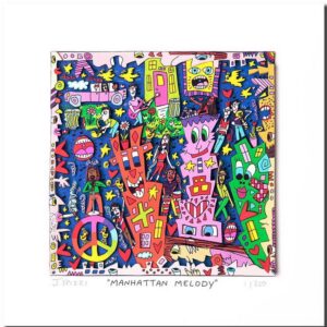 James Rizzi - MANHATTAN MELODY - Original 3D Bild drucksigniert