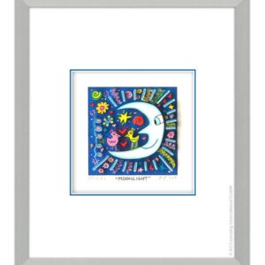 James Rizzi - MOONLIGHT  - Original 3D Bild drucksigniert-alurahmen-Normale Numm...