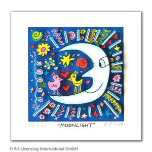 James Rizzi - MOONLIGHT  - Original 3D Bild drucksigniert - ohne Rahmen PP-Norma...