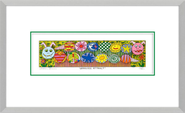 James Rizzi - OPPOSITES ATTRACT  - Original 3D Bild drucksigniert