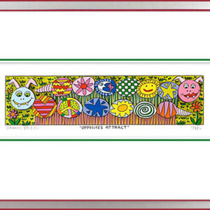 James Rizzi - OPPOSITES ATTRACT  - Original 3D Bild drucksigniert