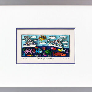 James Rizzi - SEA YA LATER - Original 3D Bild drucksigniert-alurahmen-AP Exempla...