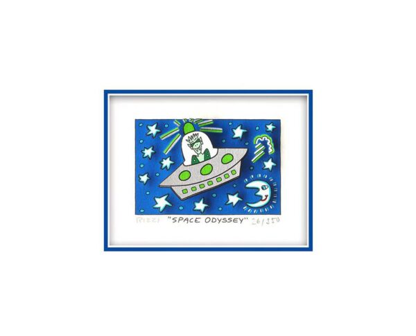 James Rizzi - SPACE ODYSSEY  - Original 3D Bild drucksigniert - ohne Rahmen PP-A...