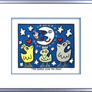 James Rizzi - THE BIRDS LOVE THE MOON - Original 3D Bild