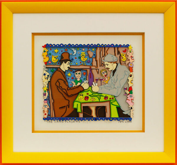 James Rizzi - THE CARD PLAYERS - Original 3D Bild HANDSIGNIERT