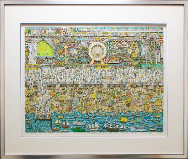 James Rizzi - THE LAST STOP IS CONEY ISLAND - Original 3D Bild HANDSIGNIERT