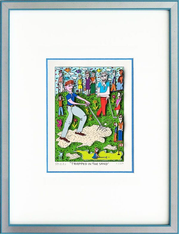 James Rizzi TRAPPED IN THE SAND - Original 3D Grafik drucksigniert