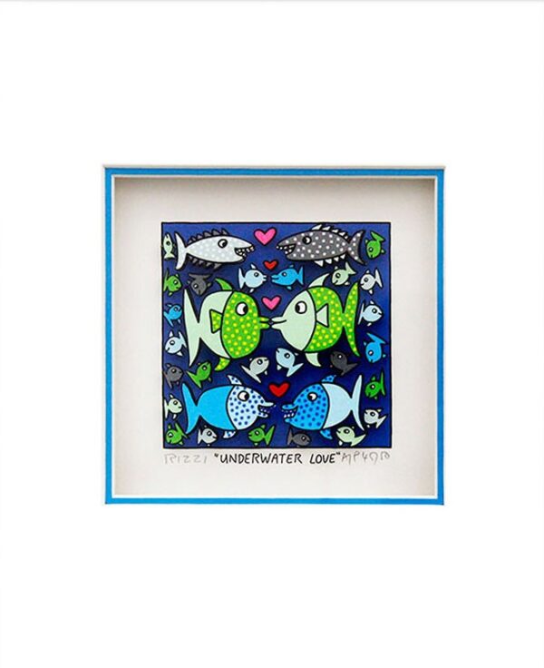 James Rizzi - UNDERWATER LOVE - Original 3D Bild drucksigniert - ohne Rahmen PP-...