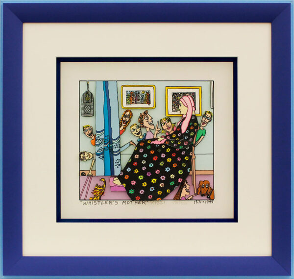 James Rizzi - WHISTLER'S MOTHER - Original 3D Bild HANDSIGNIERT