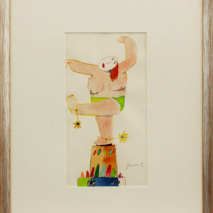 Janosch - AKROBATIN - original Aquarell handsigniert
