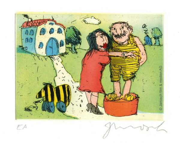 Janosch - ICH LIEBE SIE SPRACH FRAU LUISE ZU MIR AUF EINER GRÜNEN WIESE - origin...